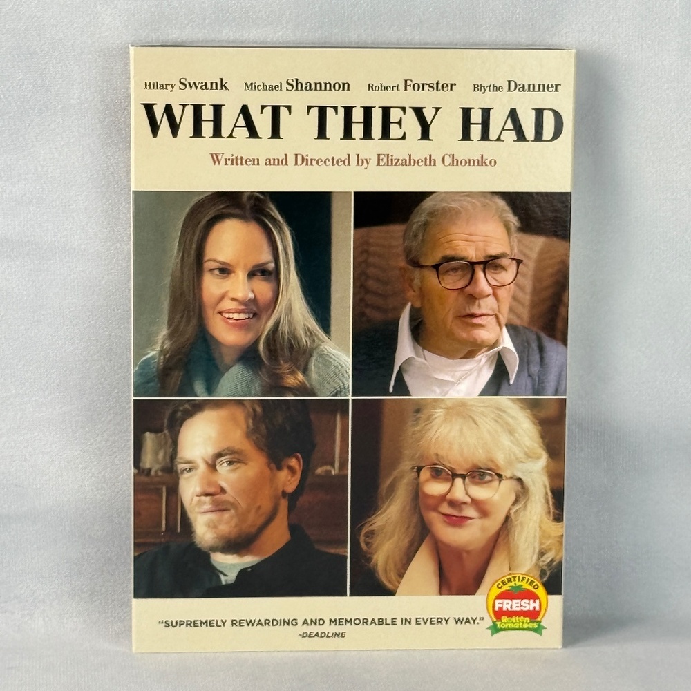 What They Had DVD, in slipcover, New, Sealed